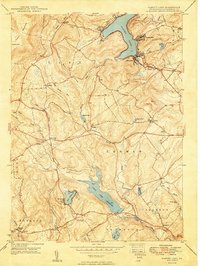 Download a high-resolution, GPS-compatible USGS topo map for Harvey Lake, PA (1949 edition)