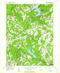 1946 Map of Harveys Lake, PA, 1962 Print