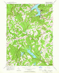 1946 Map of Harveys Lake, PA, 1966 Print