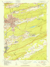preview thumbnail of historical topo map of Hazleton, PA in 1950