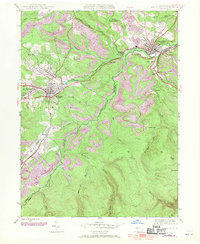 1944 Map of Houtzdale, PA, 1970 Print