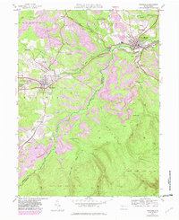 1944 Map of Houtzdale, PA, 1982 Print