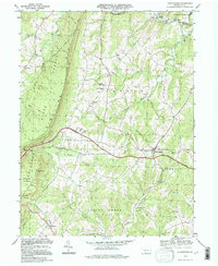 preview thumbnail of historical topo map of Fulton County, PA in 1994