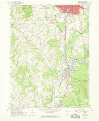 preview thumbnail of historical topo map of Indiana, PA in 1963