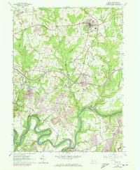 Download a high-resolution, GPS-compatible USGS topo map for Knox, PA (1973 edition)