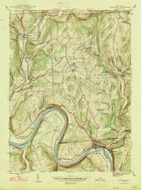 Download a high-resolution, GPS-compatible USGS topo map for Laceyville, PA (1947 edition)