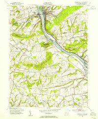 Download a high-resolution, GPS-compatible USGS topo map for Lambertville, PA (1955 edition)