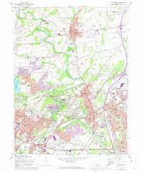 Download a high-resolution, GPS-compatible USGS topo map for Langhorne, PA (1974 edition)