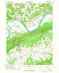 preview thumbnail of historical topo map of Lycoming County, PA in 1965