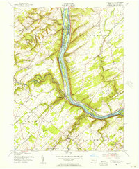 preview thumbnail of historical topo map of Bucks County, PA in 1955