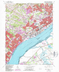 Download a high-resolution, GPS-compatible USGS topo map for Marcus Hook, PA (1987 edition)