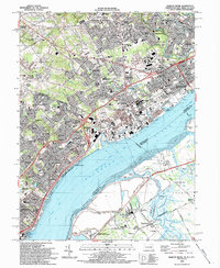 Download a high-resolution, GPS-compatible USGS topo map for Marcus Hook, PA (1993 edition)