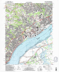 Download a high-resolution, GPS-compatible USGS topo map for Marcus Hook, PA (1993 edition)