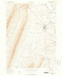 1943 Map of Mercersburg, PA, 1952 Print