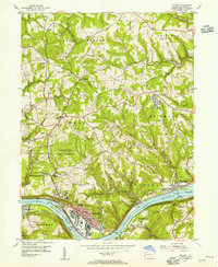 1954 Map of Midland, 1955 Print