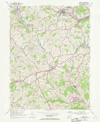 preview thumbnail of historical topo map of Washington County, PA in 1954