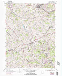 Download a high-resolution, GPS-compatible USGS topo map for Midway, PA (1990 edition)