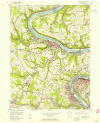 Download a high-resolution, GPS-compatible USGS topo map for Monongahela, PA (1955 edition)