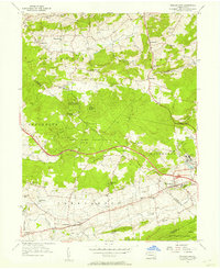 Download a high-resolution, GPS-compatible USGS topo map for Morgantown, PA (1957 edition)