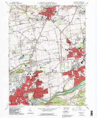 Download a high-resolution, GPS-compatible USGS topo map for Nazareth, PA (1992 edition)