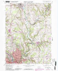 preview thumbnail of historical topo map of Lawrence County, PA in 1958