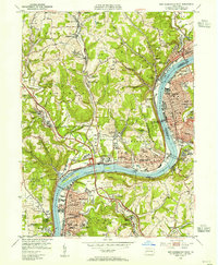 preview thumbnail of historical topo map of Allegheny County, PA in 1953