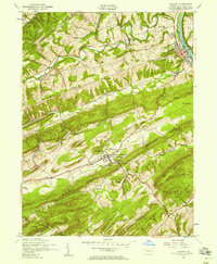 Download a high-resolution, GPS-compatible USGS topo map for Newport, PA (1958 edition)