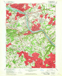 preview thumbnail of historical topo map of Norristown, PA in 1966