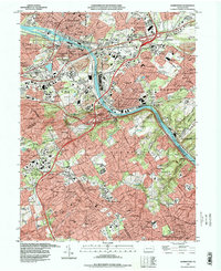 preview thumbnail of historical topo map of Norristown, PA in 1992
