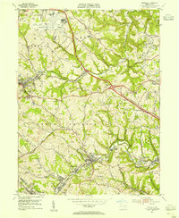 Download a high-resolution, GPS-compatible USGS topo map for Oakdale, PA (1955 edition)
