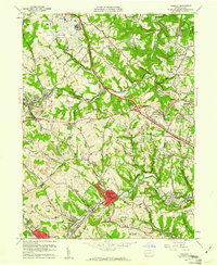 Download a high-resolution, GPS-compatible USGS topo map for Oakdale, PA (1961 edition)