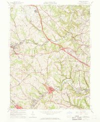Download a high-resolution, GPS-compatible USGS topo map for Oakdale, PA (1968 edition)