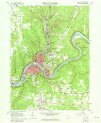 preview thumbnail of historical topo map of Oil City, PA in 1963