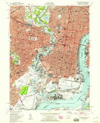 Download a high-resolution, GPS-compatible USGS topo map for Philadelphia, PA (1959 edition)