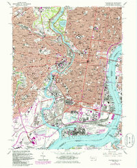 Download a high-resolution, GPS-compatible USGS topo map for Philadelphia, PA (1985 edition)