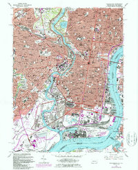 Download a high-resolution, GPS-compatible USGS topo map for Philadelphia, PA (1987 edition)