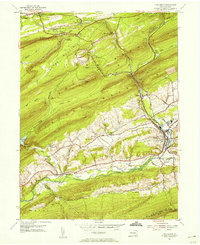 preview thumbnail of historical topo map of Pine Grove, PA in 1954
