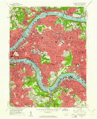 preview thumbnail of historical topo map of Allegheny County, PA in 1960