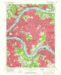 Download a high-resolution, GPS-compatible USGS topo map for Pittsburgh East, PA (1966 edition)