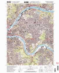 preview thumbnail of historical topo map of Allegheny County, PA in 1997