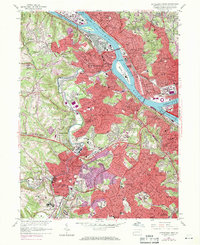 Download a high-resolution, GPS-compatible USGS topo map for Pittsburgh West, PA (1971 edition)