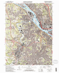 preview thumbnail of historical topo map of Allegheny County, PA in 1993