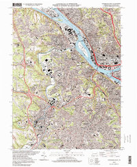 preview thumbnail of historical topo map of Allegheny County, PA in 1997