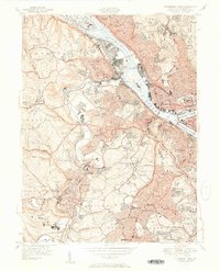 preview thumbnail of historical topo map of Allegheny County, PA in 1951