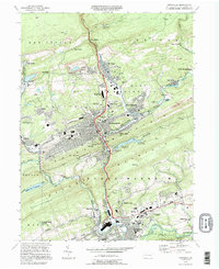 preview thumbnail of historical topo map of Pottsville, PA in 1994