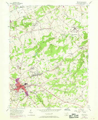 preview thumbnail of historical topo map of Red Lion, PA in 1953