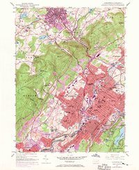 preview thumbnail of historical topo map of Scranton, PA in 1947