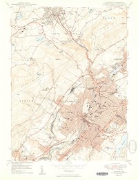 preview thumbnail of historical topo map of Scranton, PA in 1950