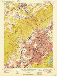 preview thumbnail of historical topo map of Scranton, PA in 1950