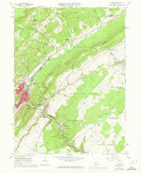 preview thumbnail of historical topo map of Tyrone, PA in 1963